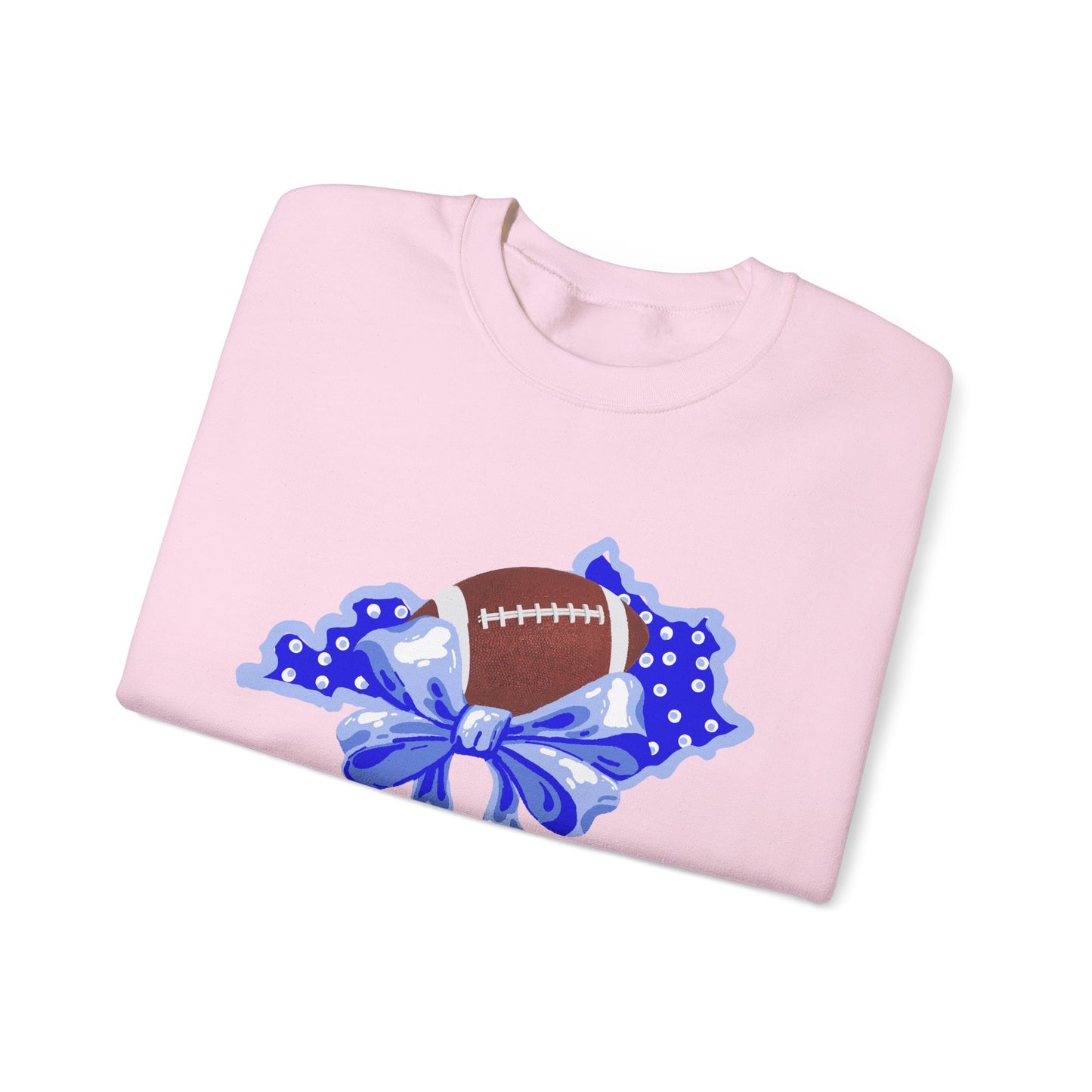 Football and Bows Crewneck Sweatshirt for Fans!