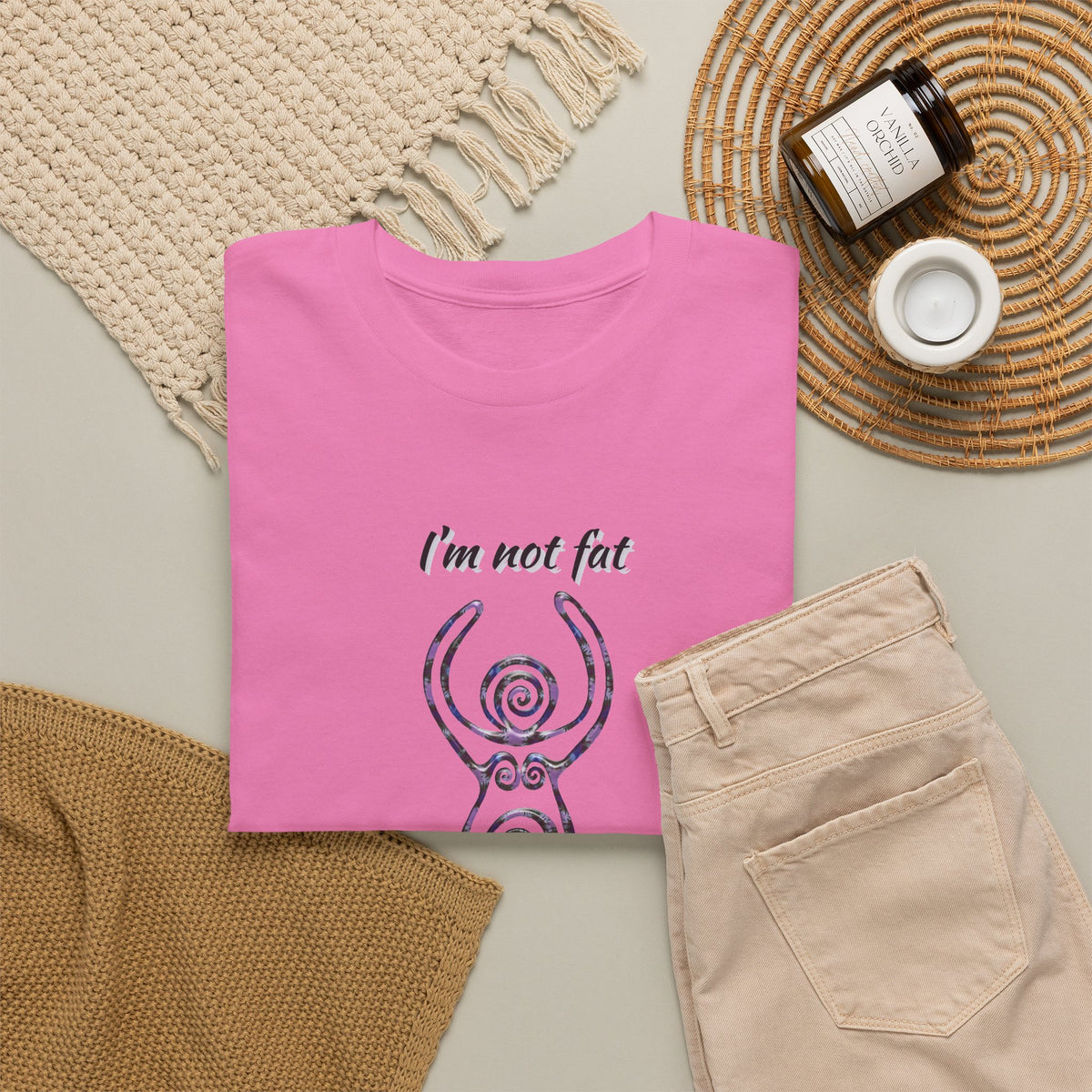 Goddess Sized Tee — "I'm not fat, I'm Goddess Sized" Empowerment T‑Shirt | Andi B. Designs