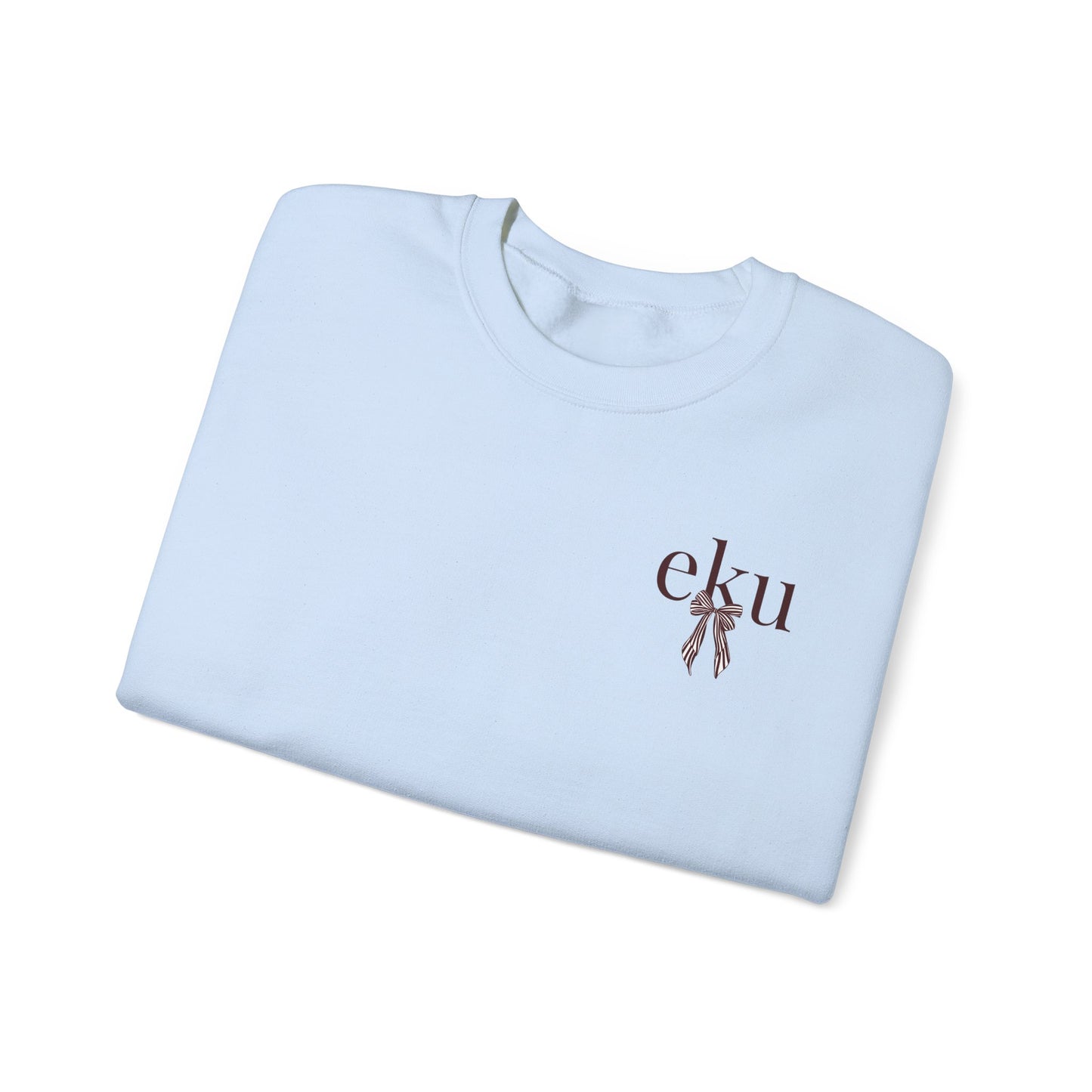 Eastern Kentucky University Striped Bow Crewneck
