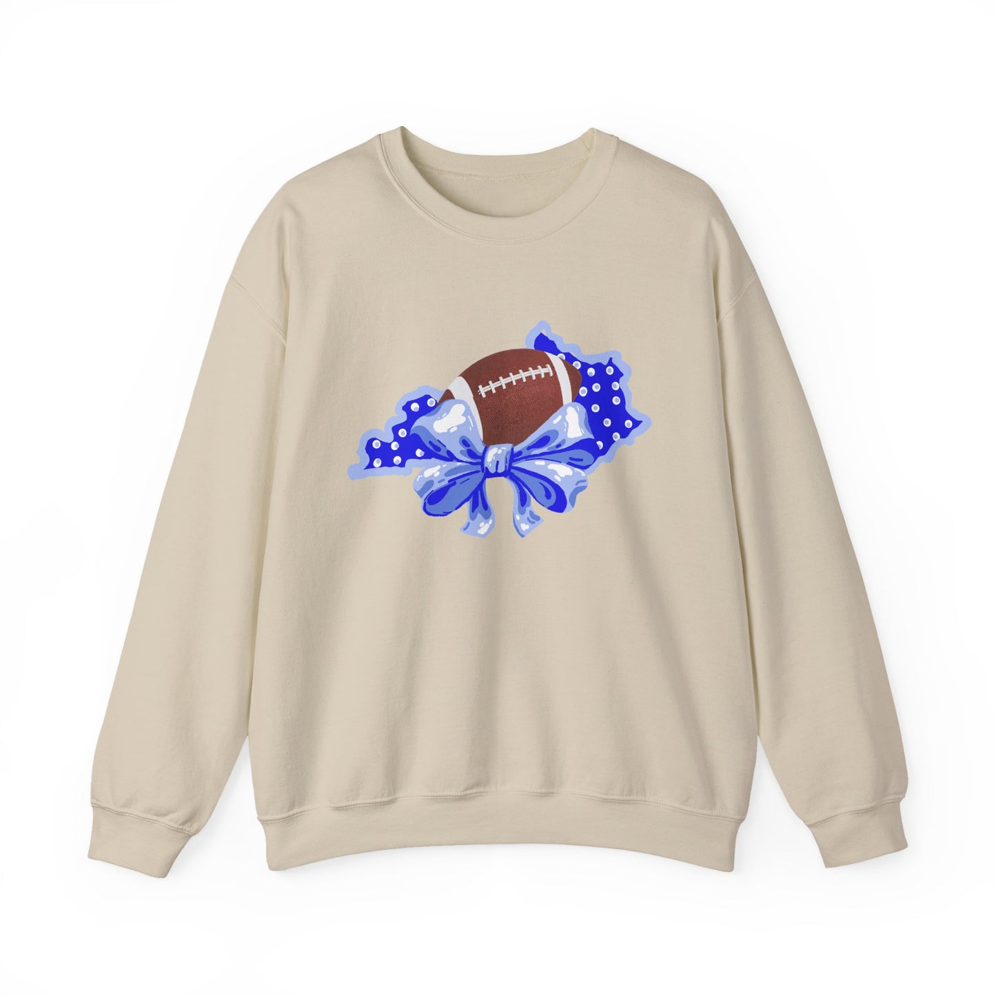 Football and Bows Crewneck Sweatshirt for Fans!