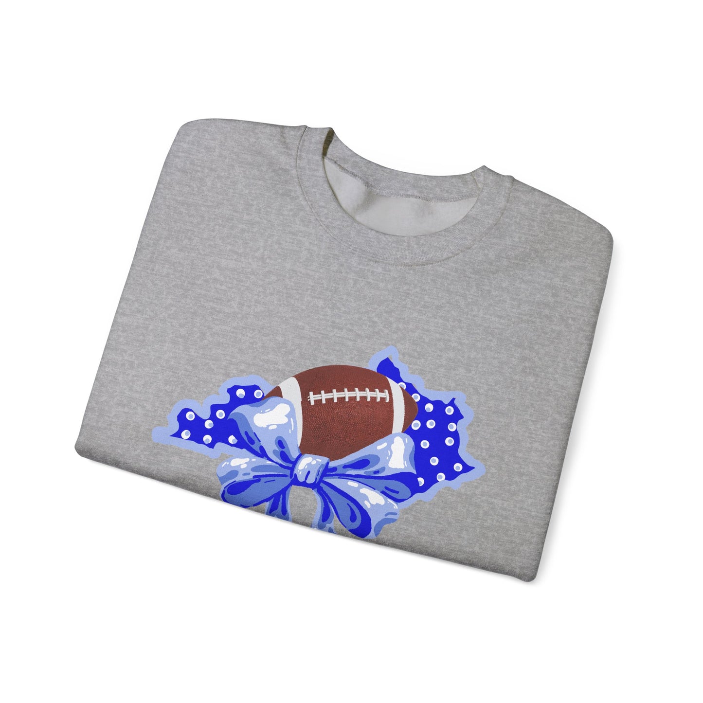 Football and Bows Crewneck Sweatshirt for Fans!
