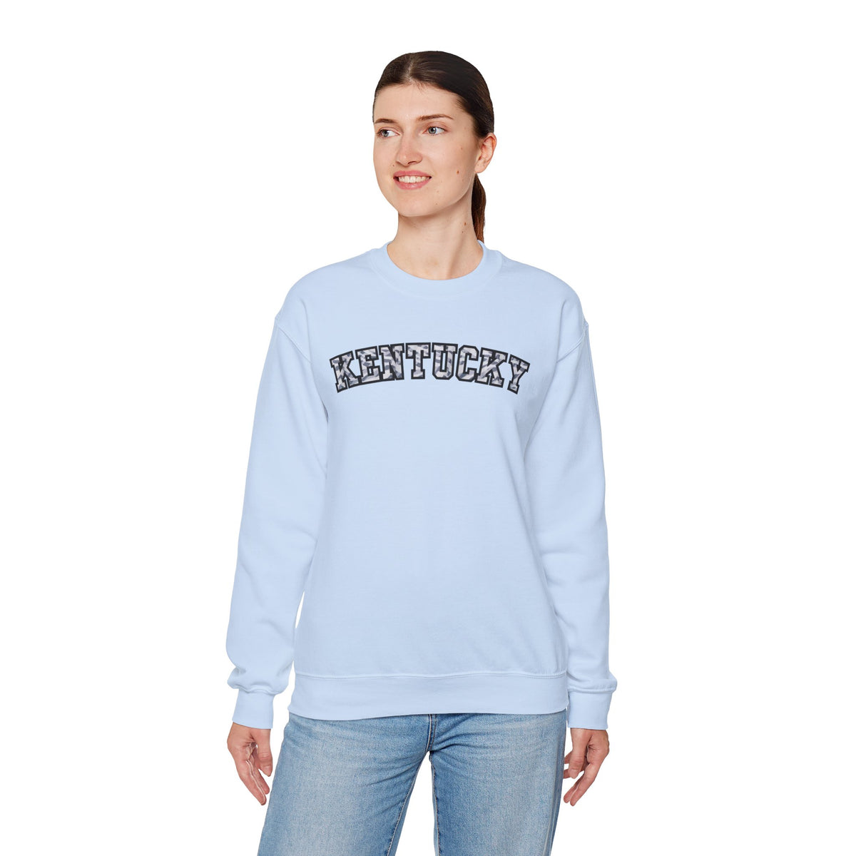 Kentucky Grey Modern Camo Crewneck Sweatshirt