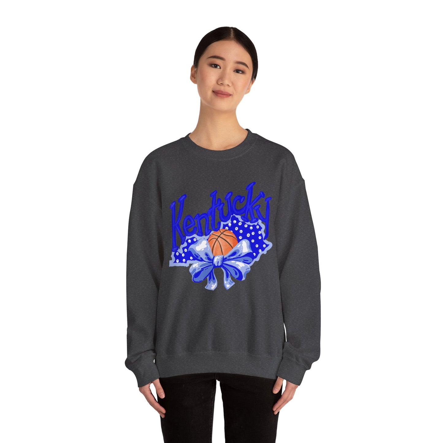 Basketball and Bows Kentucky Crewneck