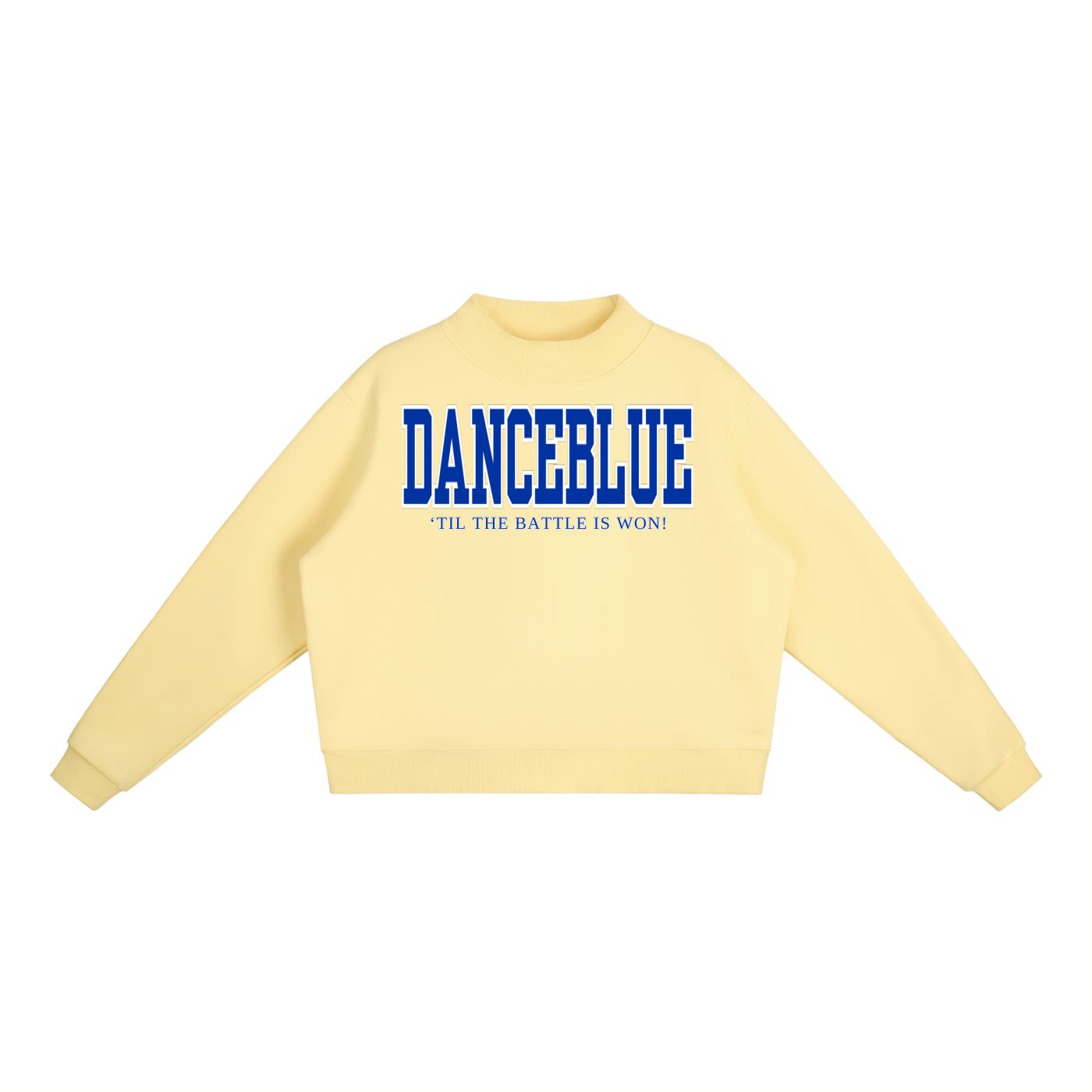 DanceBlue Mock Neck - Blue w/White Font