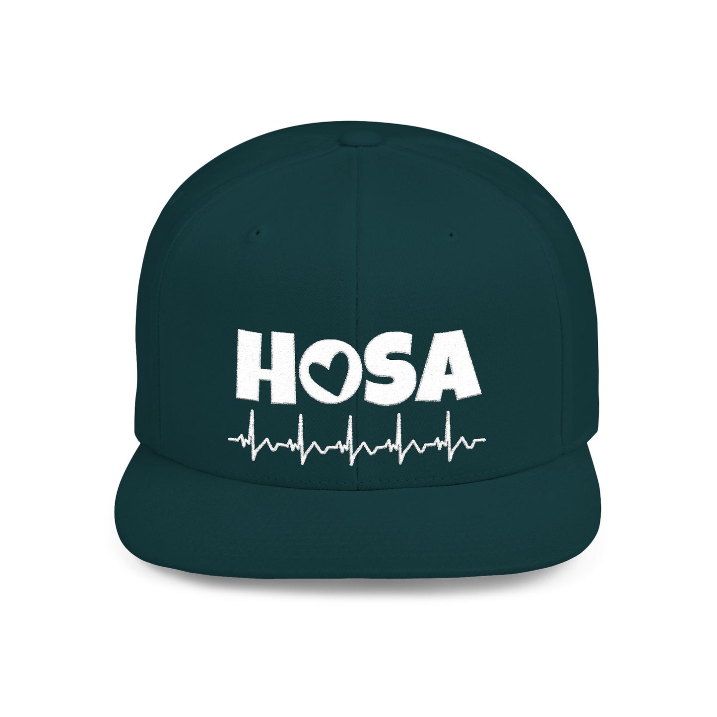 HOSA Heartbeat Flatbill Snapback - White Font