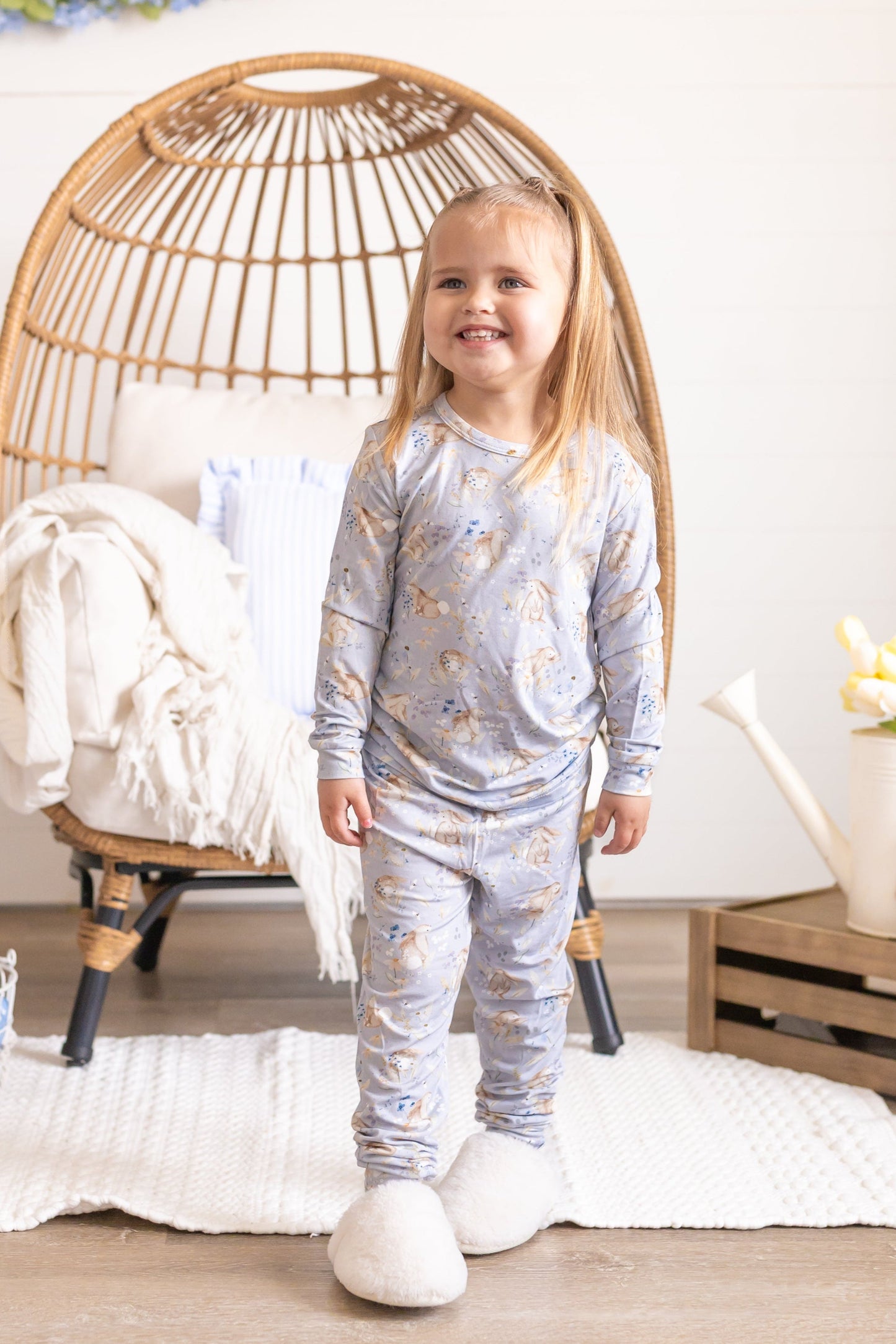 Bunny Blossoms 2pc Bamboo Pajamas