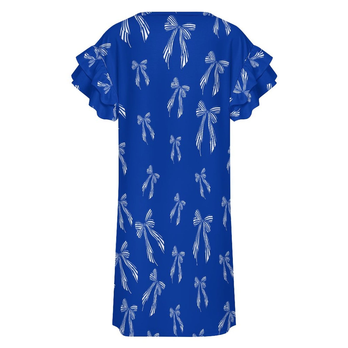 Kentucky Blue Game Day Ruffle Sleeve Mini Dress