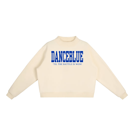 DanceBlue Mock Neck - Blue w/White Trim