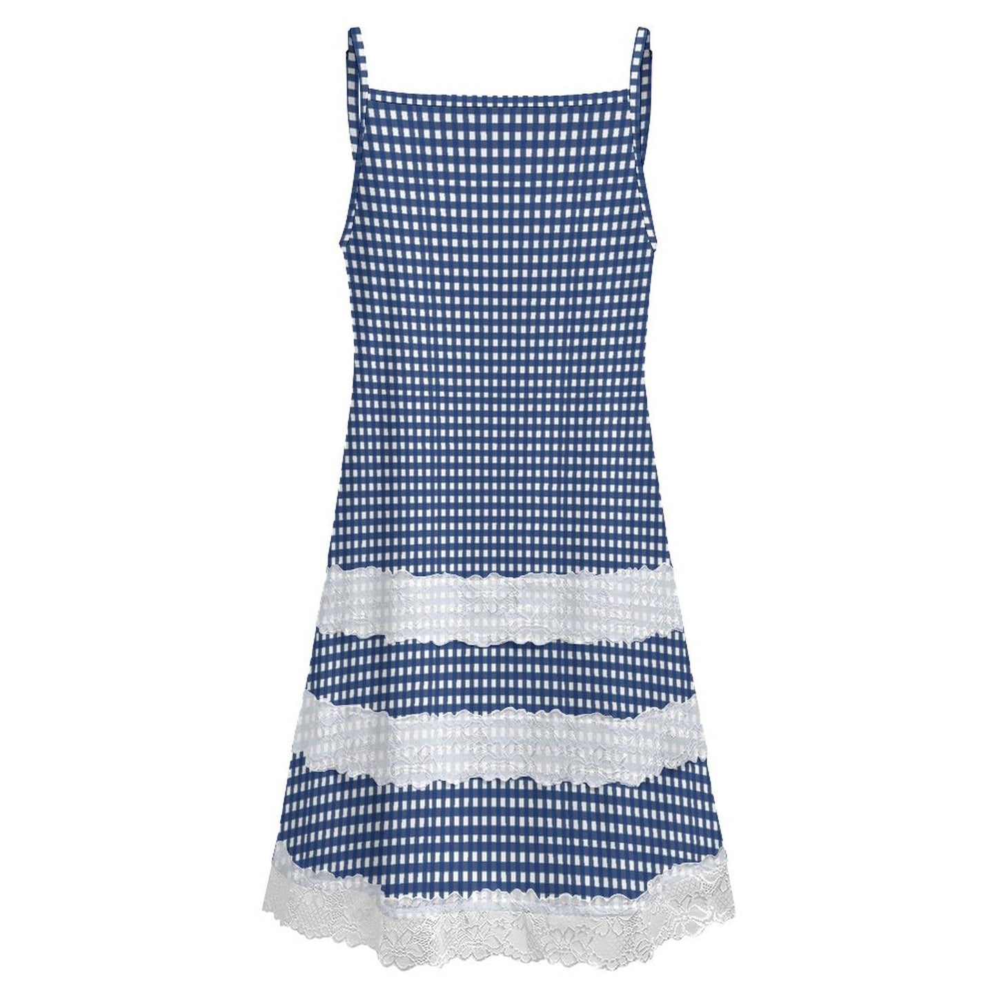 Kentucky Blue Lace Trimmed Camisole Dress