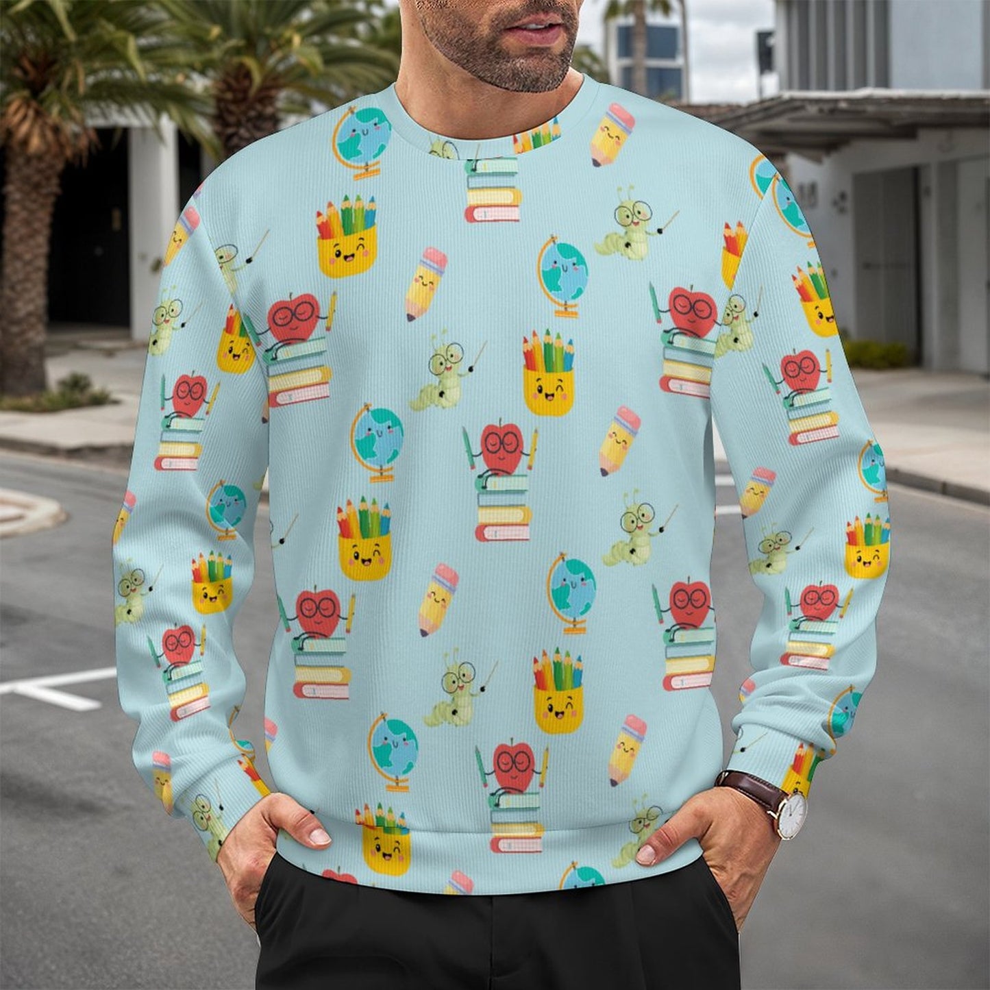 300gsm Oversized Thick Pullover Sweater(All-Over Printing)